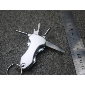 Swiss-tech 7 in 1 Keychiain mini outdoor tool with flashlight UD06013